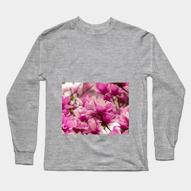 Pink Flowers Overload Long Sleeve T-Shirt by SafariByMarisa